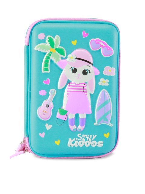 

Smily Kiddos Kids Turquoise Blue Hardtop Triple Up Pencil Case