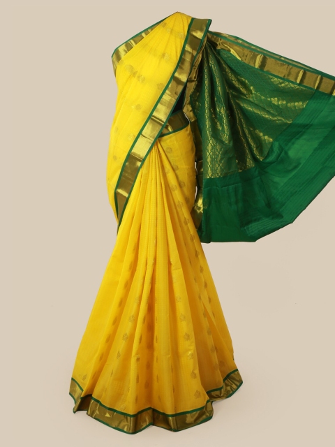 

Pothys Yellow Woven Design Pure Silk Saree