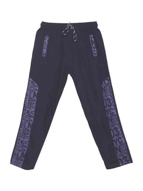 

SWEET ANGEL Girls Navy Blue Solid Straight-Fit Track Pants