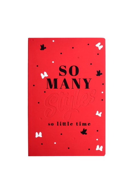 

Doodle Red & Black Minnie Mouse Styles Printed Notebook