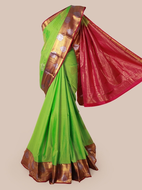 

Pothys Green Woven Design Pure Silk Saree