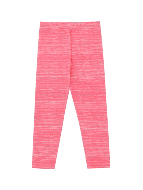 

RAINE AND JAINE Girls Pink & White Printed Ankle-Length Leggings