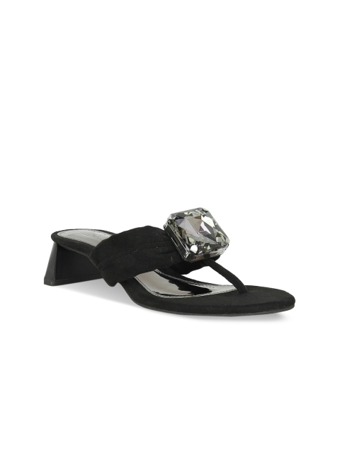 

Inc 5 Women Black Solid Sandals With Embellishment