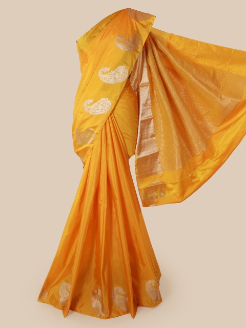 

Pothys Yellow Woven Design Silk Cotton Saree