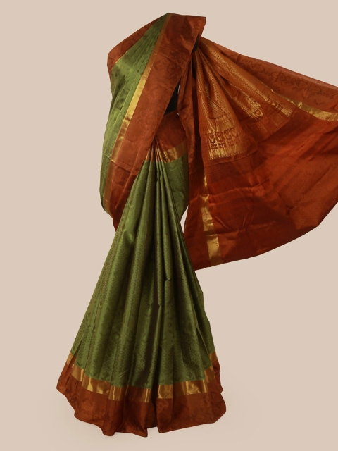 

Pothys Olive Green Woven Design Pure Silk Saree