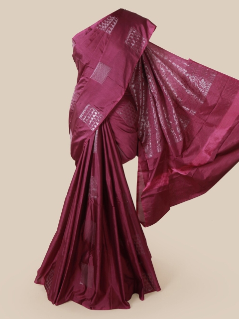 

Pothys Burgundy Woven Design Silk Cotton Saree