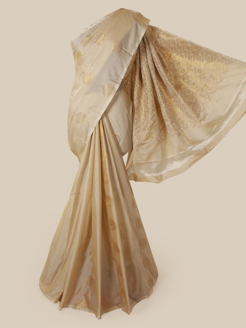 

Pothys Cream-Coloured Woven Design Silk Cotton Saree