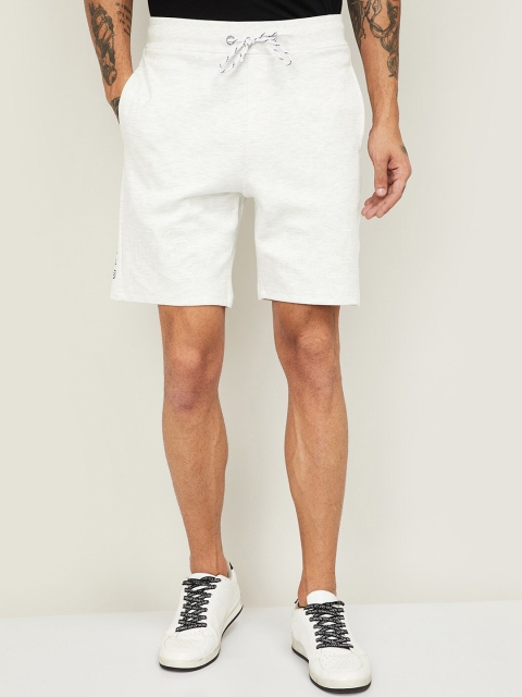 

UCLA Men White Printed Regular Fit Regular Shorts