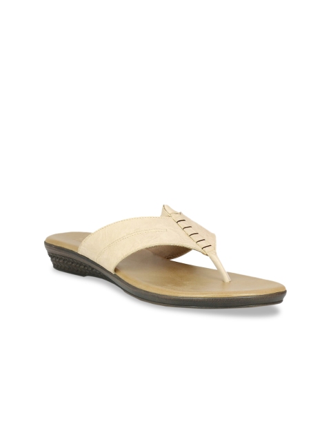 

Inc 5 Women Beige Textured Comfort Sandals