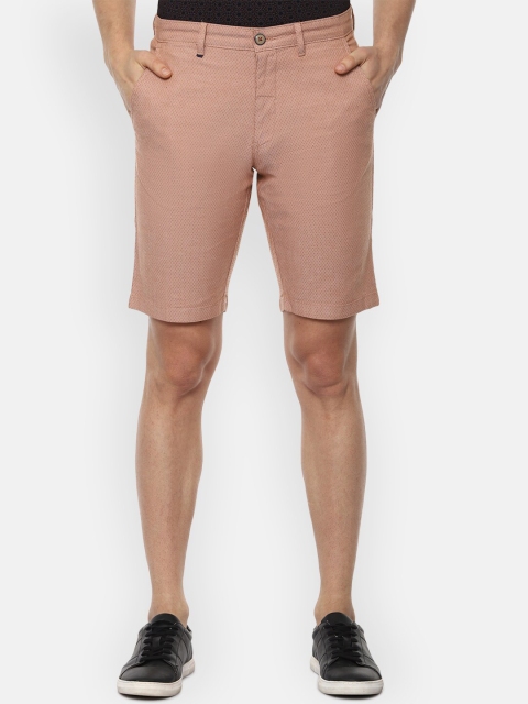 

Louis Philippe Mens Solid Brown Cotton Shorts