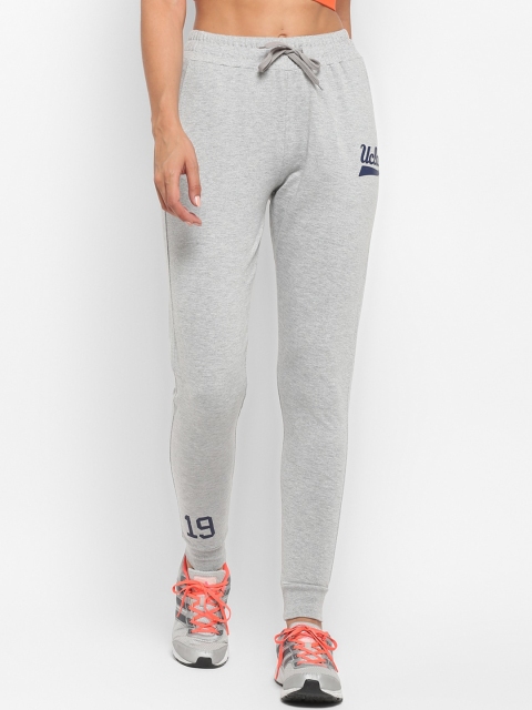 

UCLA Women Grey Melange Solid Slim-Fit Joggers