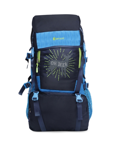 

Impulse Unisex Blue Graphic Printed OH Deer 55 Liters Waterproof Rucksack