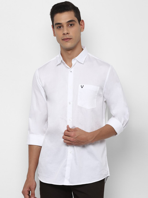 

Allen Solly Men White Slim Fit Solid Casual Shirt