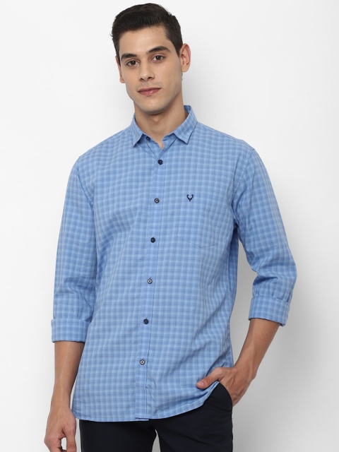 

Allen Solly Men Blue Slim Fit Checked Casual Shirt