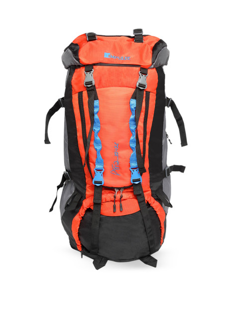 

Impulse Unisex Orange & Grey Colourblocked Aria Waterproof 90 L Rucksack