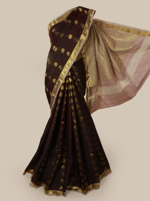 

Pothys Brown Woven Design Pure Silk Saree