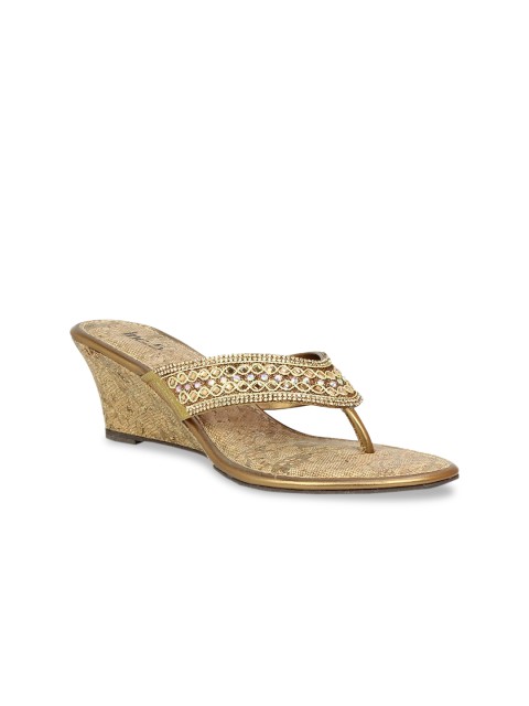 

Inc 5 Women Gold-Toned Embellished Sandals