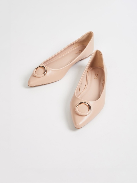 

CODE by Lifestyle Women Beige Solid PU Ballerinas