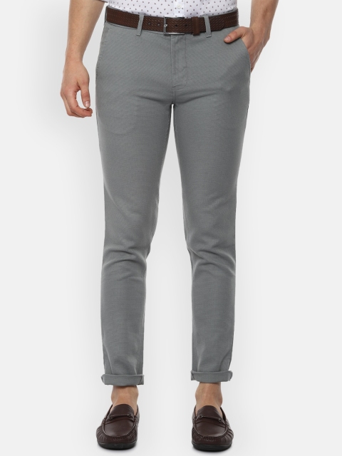

Louis Philippe Sport Men Grey Slim Fit Checked Regular Trousers