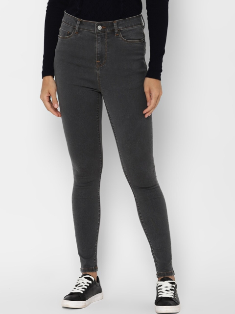 

Allen Solly Woman Charcoal Grey Skinny Fit Mid-Rise Clean Look Stretchable Jeans