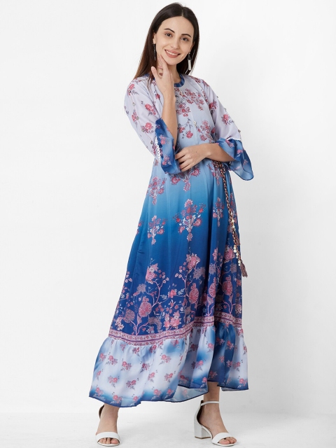 

ZOLA Women Multicoloured Floral Printed Maxi Dress, Multi