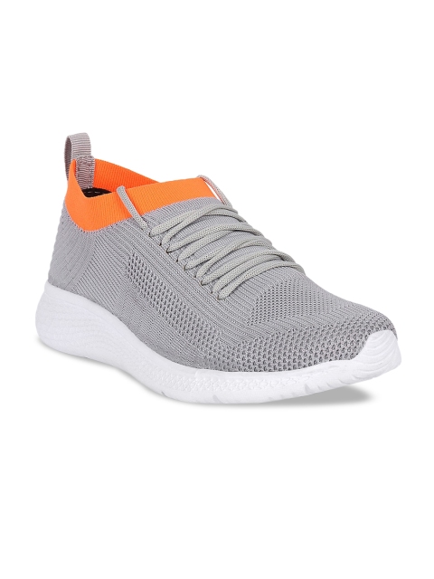 

M7 by Metronaut Men Grey Self-Striped Sneakers