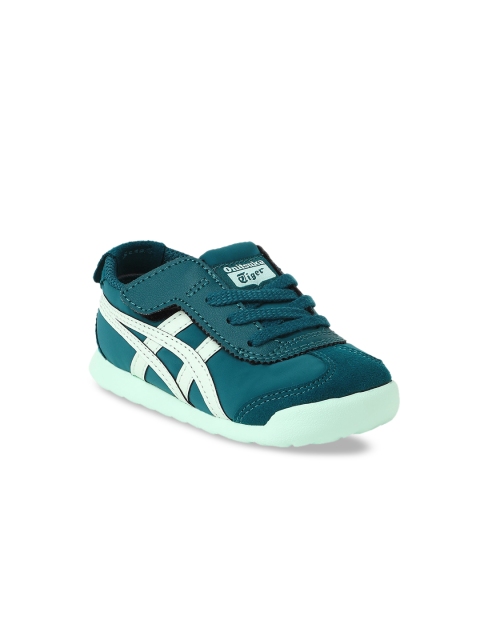 

Onitsuka Tiger Unisex Green White Striped Sneakers Casual Shoes Mexico 66 TS