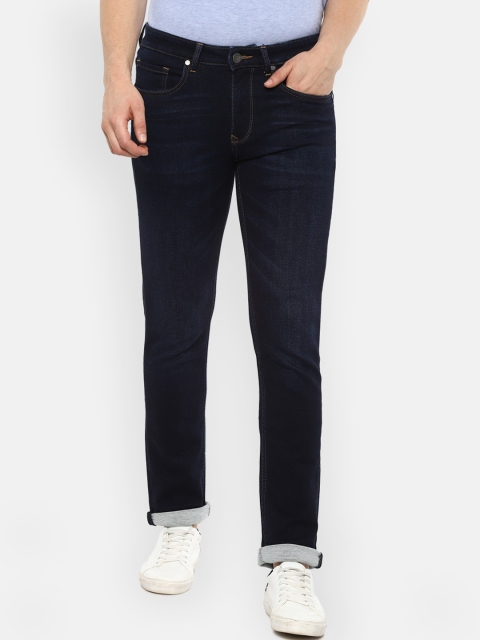 

Louis Philippe Jeans Men Navy Blue Solid Slim Fit Jeans