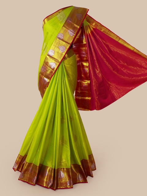 

Pothys Green Woven Design Pure Silk Saree