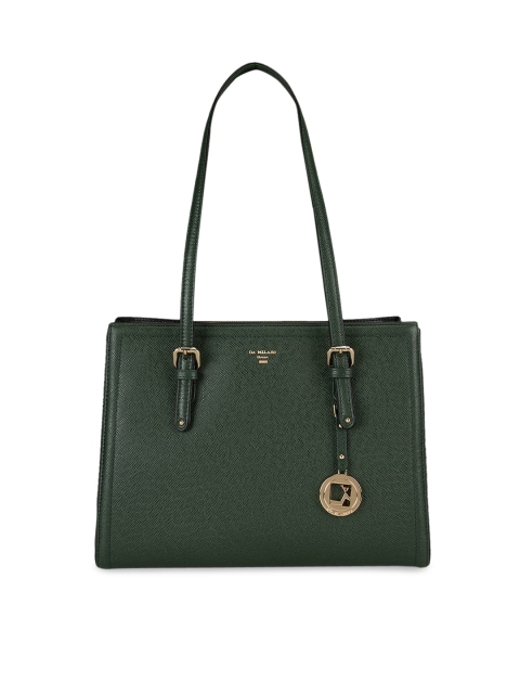 

Da Milano Green Textured Leather Shoulder Bag