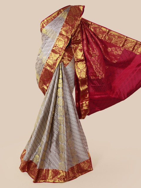 

Pothys Grey Woven Design Pure Silk Saree