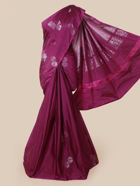 

Pothys Purple Woven Design Silk Cotton Saree