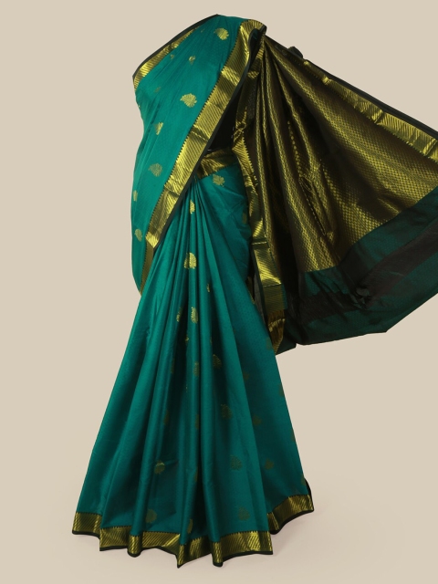 

Pothys Green Woven Design Pure Silk Saree