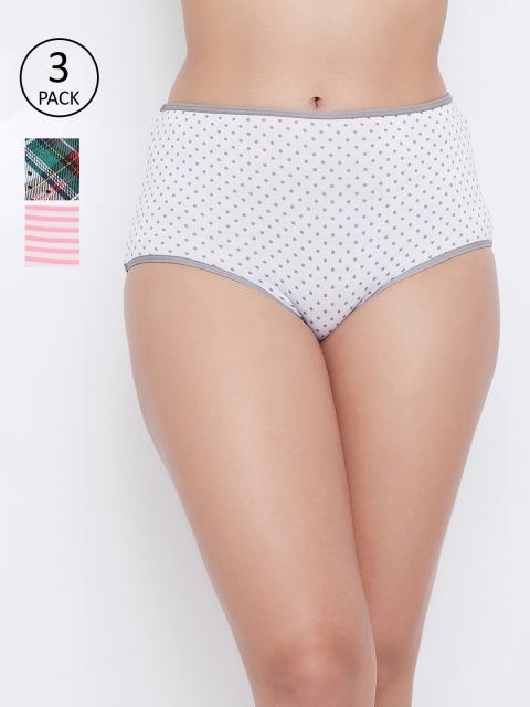 

Clovia Women Pack Of 3 Assorted Hipster Briefs COMPN1077S