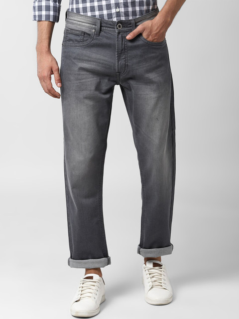 

Peter England Casuals Men Grey Slim Fit Mid-Rise Clean Look Jeans