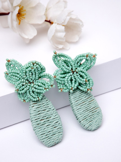 

AVANT-GARDE PARIS Green Contemporary Drop Earrings