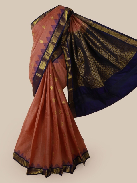 

Pothys Rust Woven Design Pure Silk Saree