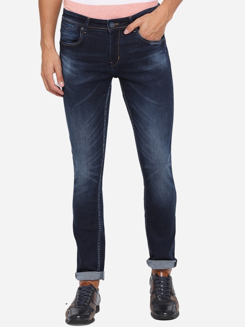 

JADE BLUE Men Navy Blue Slim Fit Mid-Rise Clean Look Stretchable Jeans