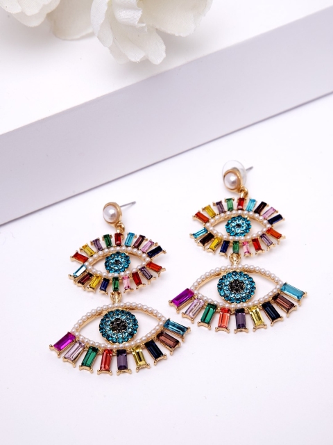 

AVANT-GARDE PARIS Multicoloured Contemporary Drop Earrings, Multi