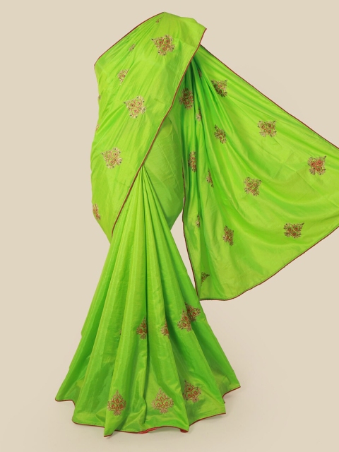 

Pothys Green Embroidered Art Silk Saree
