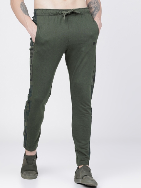 

Ecko Unltd Men Olive Green Solid Slim-Fit Track Pants