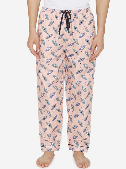 

Fluffalump Men Peach Printed Lounge Pant