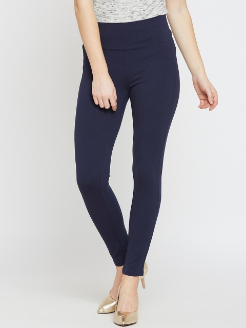 

Madame Women Navy Blue Solid Skinny-Fit Jeggings