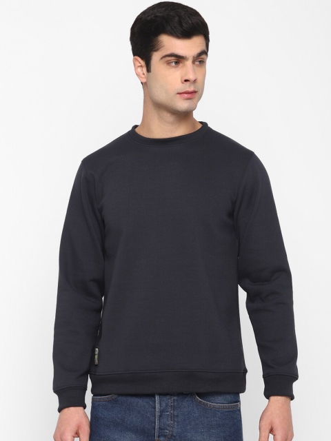 

American Crew Men Navy Blue Solid Pullover Sweatshirt