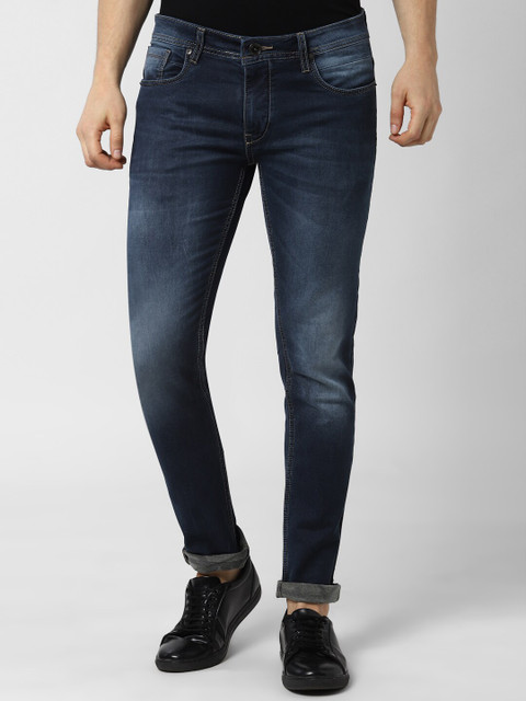 

Peter England Casuals Men Navy Blue Washed Slim Fit Mid-Rise Clean Look Jeans