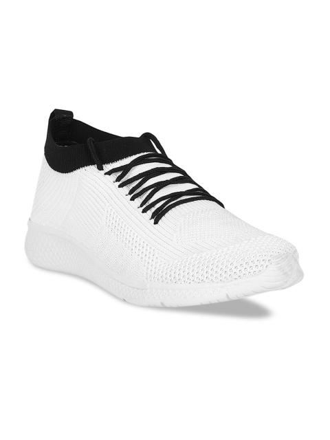 

M7 by Metronaut Men White Self-Striped Sneakers