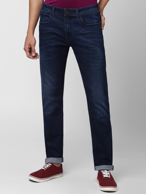 

Peter England Casuals Men Blue Tapered Fit Mid-Rise Clean Look Stretchable Jeans