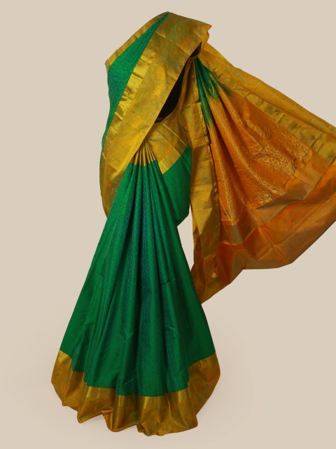 

Pothys Green Printed Pure Silk Saree
