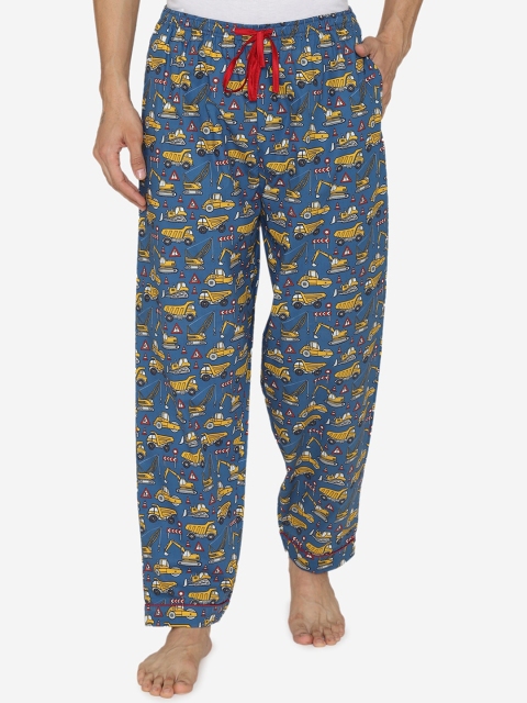 

Fluffalump Men Blue Printed Lounge Pant