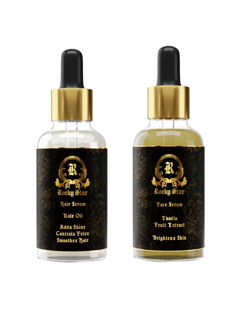 

Rocky Star The Glamorous Skin Set of Face & Hair Serums, Yellow